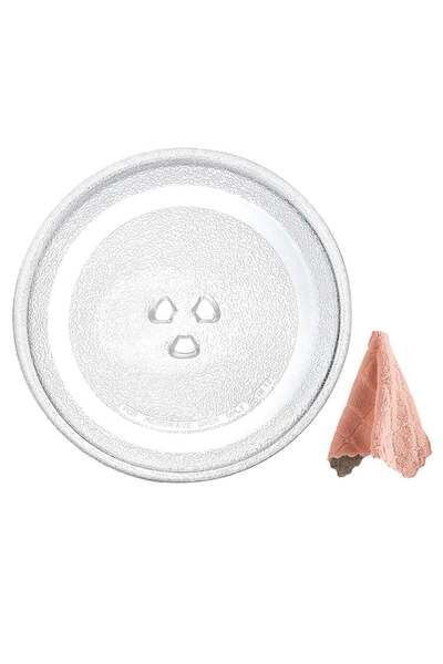 Generic Rubik Microwave Oven Plate Replacement Small (24.5cm) Turntable Glass Tray Dishwasher Safe Universa