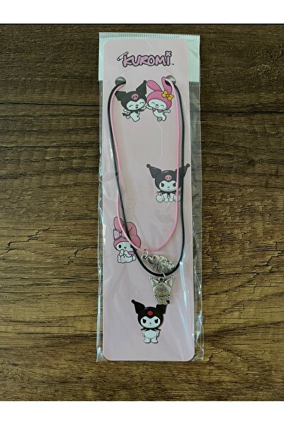 gülümse gel Kız Çocuk Kuromi ve My Melody Arkadaşlık Kolyesi Kolye