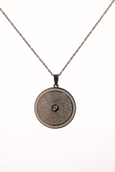 TAKI DERYASI Siyah Renk Yasin-i Şerif Çelik Kolye Paslanmaz Zincir Kararmaz