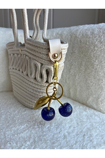 eranora Blue Cherry Bag Charm