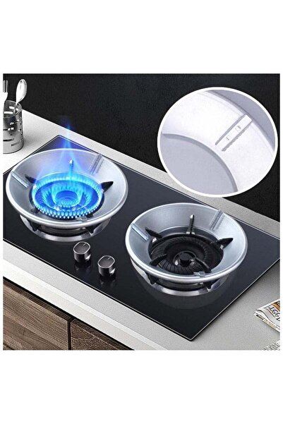 Generic Gather Fire Gas Stove Cover Energy Saving Round Bottom Wok Rack Windproof Wok Pan Support Stand Tri