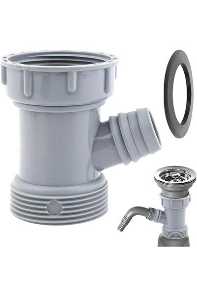 Generic HY Kitchen Sink Drain Pipe Adapter, Y-Shaped Flex Hose Connector with Gaskets for Dishwasher Tailpi