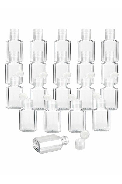 Generic Portable Clear Plastic Bottles with Flip Cap for Hand Sanitizer and Toiletries, Refillable and Sque