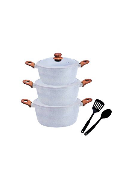 Pilot Grandior 7-piece Turkish Granite Cookware Set - Purple