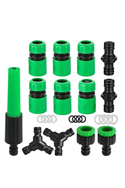 Generic Complete Garden Hose Connector Kit: Includes Plastic Fittings, Hose End Connectors, Dual Adapters,