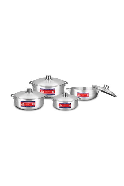 Pilot ForHome 8-piece Aluminum Cookware Set Silver