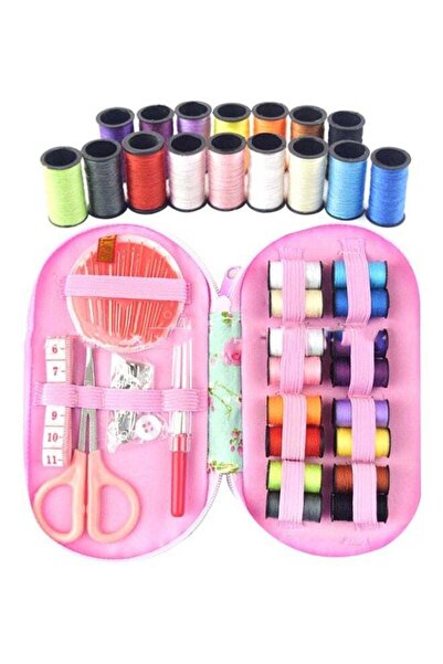 Generic AMERTEER Sewing Kit Pink/Silver 9inch