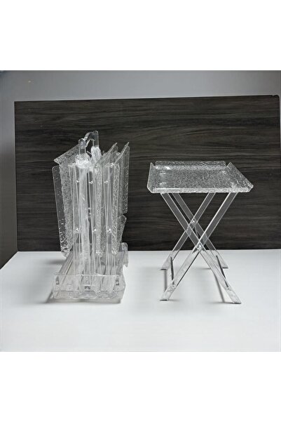DEC5 6-piece clear acrylic travel table set