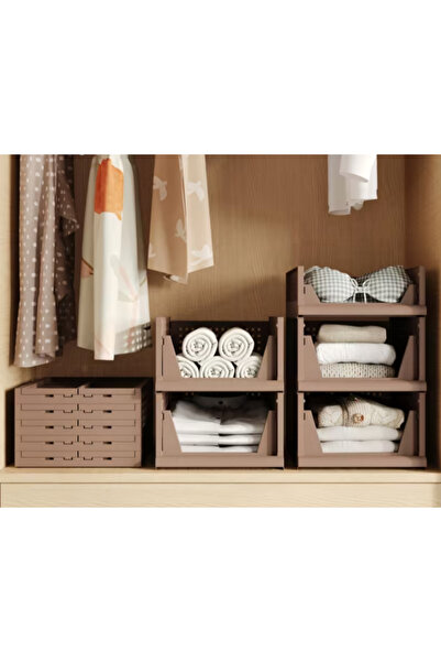 NiHaLCo رفوف متعددة الأغراض قابلة للطي مكونة من 3 قطع، يمكن وضعها فوق بعضها، أدراج خزانة، وحدة رفوف، منظم