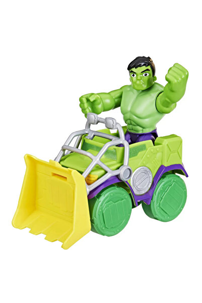 Marvel Spider-Man Spidey and His Amazing Friends Car, Figure and Accessory Set - Hulk