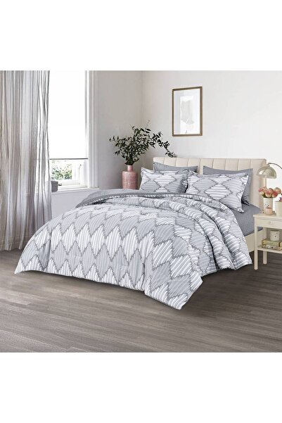 NICEY ForHome 4-piece Summer Cotton Printed Duvet Set 160x220 cm