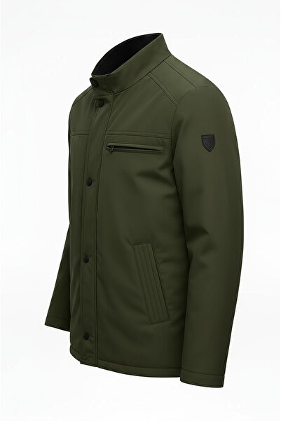 CIVILTIPOLO Men's Regular Fit Inner Pocket Zippered Water Repellent Basic Casual Jacket Style Coat