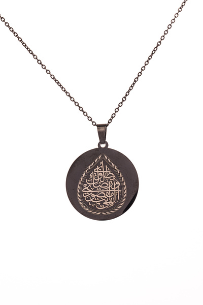 TAKI DERYASI قلادة إلهة إنتي ماكسودي من الفولاذ المقاوم للصدأ باللون الأسود، ...