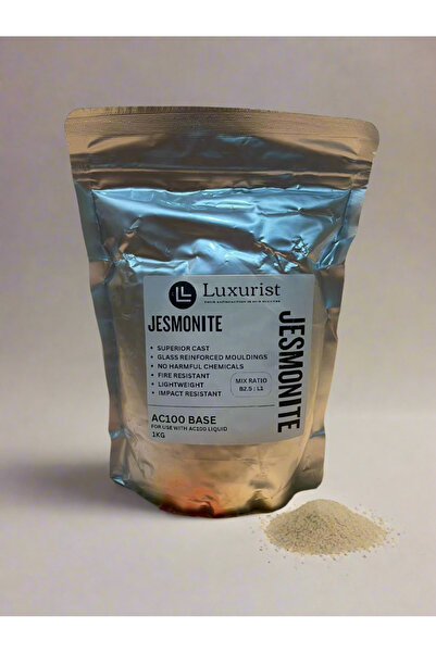 LUXURIST Jesmonite AC100 Kit – 1kg Powder Base + 300ml Liquid | Eco-Friendly Water-Based Resin for Casting
