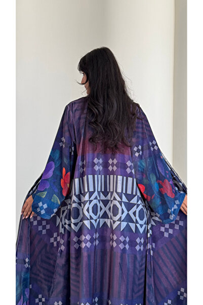 AYA عباية مخملية مطبوع