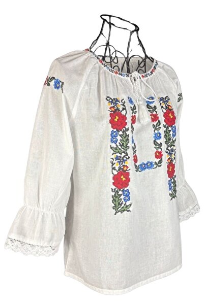 rody's forever CPF girls' blouse, white/red , 10 years old, 130 cm