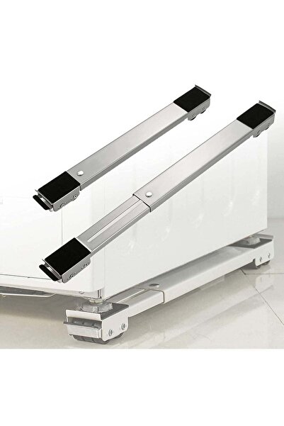 Generic 2 Pieces Adjustable Washing Machine Pedestals Frame , Drum Washing Machine Refrigerator Mobile Ba