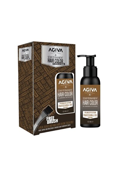 Agiva Semi-Permanent Brown Tint Cream for Hair and Beard, 125ml