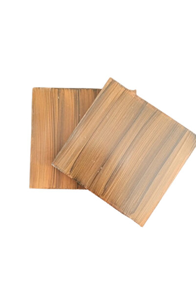 ASLI Handmade Antique Wooden Set of 2 Coasters