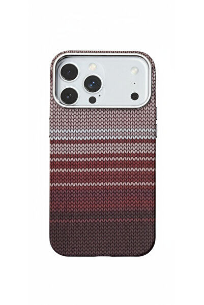 Zen Store Ultra-slim case for iPhone 17 Pro Max - Bordeaux stripe and shades of deep red