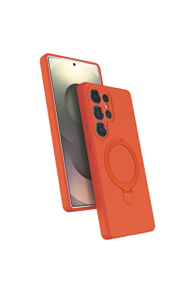 Twin Store غطاء حامل ماجسيف الملكي لجهاز غالاكسي S24 - برتقالي