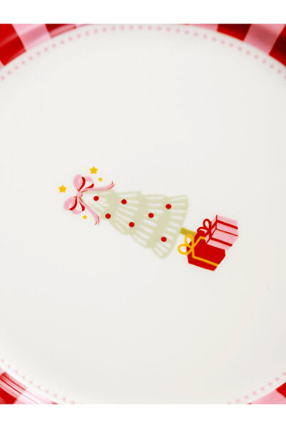 LC Waikiki Esvab Giyim'den Şık Tercihler | Yılbaşı Temalı Porselen Pasta Tabağı 19 cm