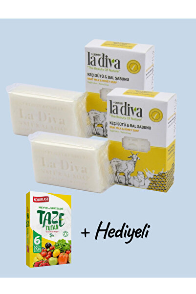 KMS HOME La Diva Goat Milk and Honey Soap 100 Gr X 2 Pieces