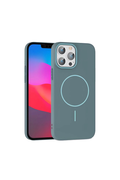 Twin Store غطاء ماج سيف لآيفون 15 - تركواز