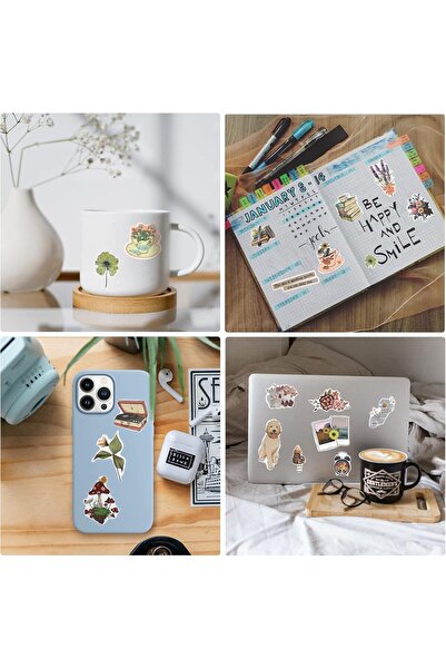PROCASE 50 Pieces Vintage Aesthetic Stickers, Waterproof Cute Sticker Decals