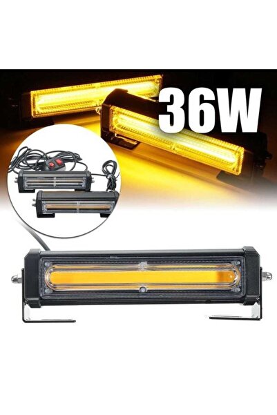 OEM Set of 2 yellow COB strobe warning lights 12/24 V 36 W 160 cm