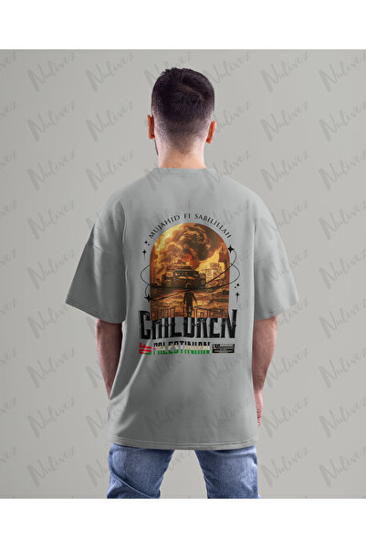 Nulivez Palestine Design Back Printed High Quality Compact Unisex Oversize T-Shirt