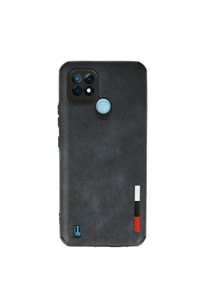 Twin Store حلقة حافظة C21 من الجلد والسيليكون - أزرق داكن