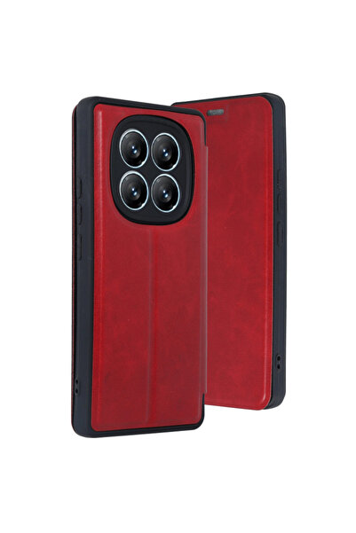 Twin Store غطاء حماية قابل للطي لهاتف ريدمي نوت 14 الجيل الرابع - أحمر