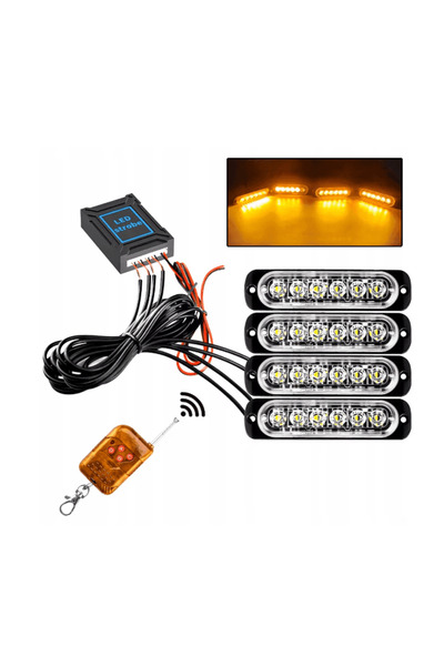OEM Yellow LED Warning Flash Beacon with Remote Control