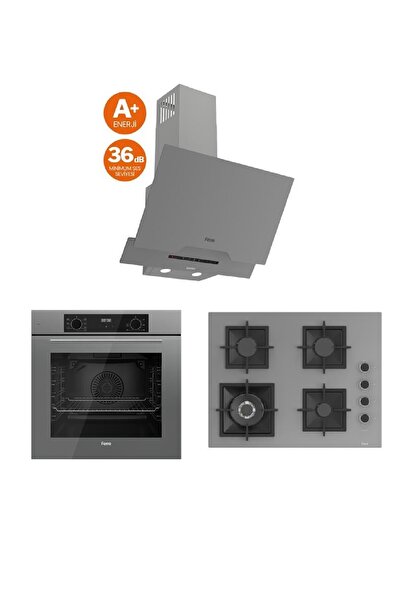 Ferre Flowart Serisi (QBL63CPR SC408 D065) Ankastre Set