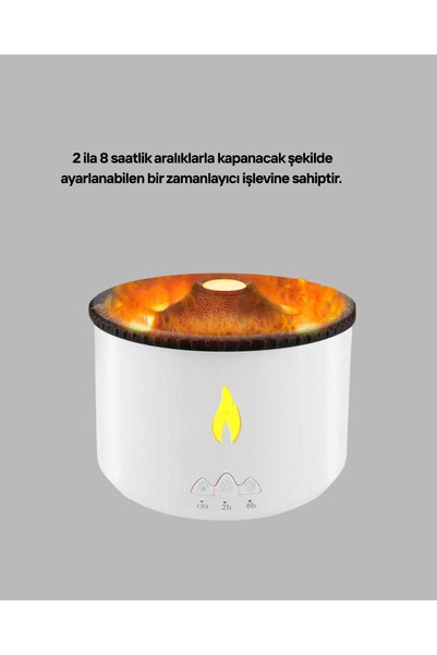 izbul ناشر رائحة بتأثير البركان - تشغيل هادئ، إيقاف تلقائي وإضاءة LED