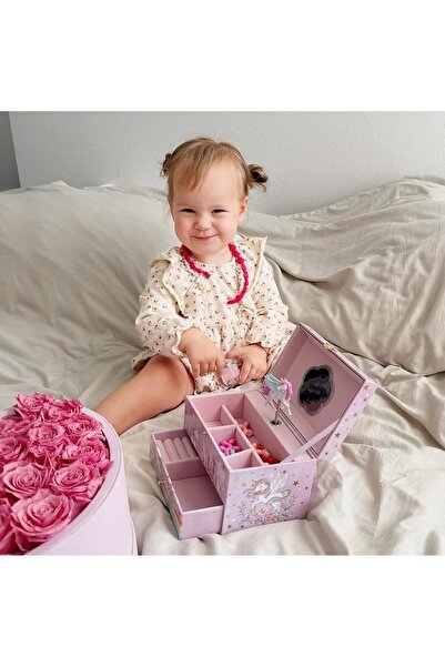 PROCASE Children's Jewelry Box, Kids Jewelry Organizer with Unicorn - Sunshine