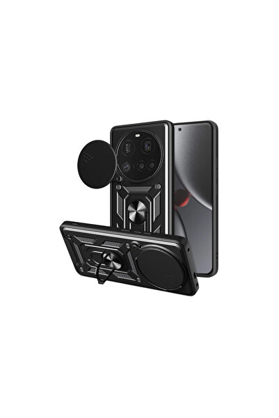 Twin Store حافظة Mi 15 مصنوعة من السيليكون مع حلقة عدسة - أسود