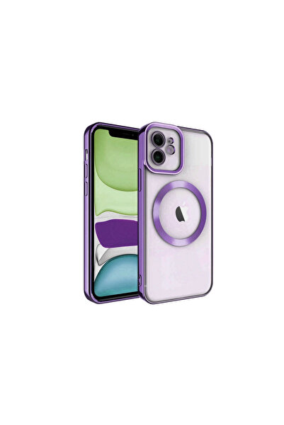 Twin Store غطاء حماية لهاتف آيفون 12 من كروس مغناطيسي - أرجواني