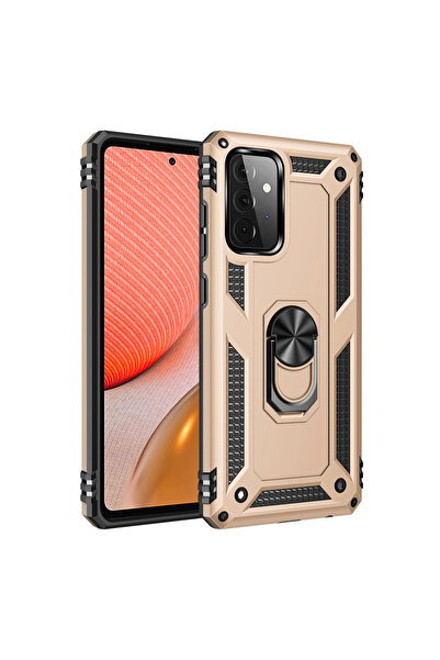 Twin Store غطاء سيليكون لهاتف جالاكسي A72 مع حلقة صوفيا - ذهبي