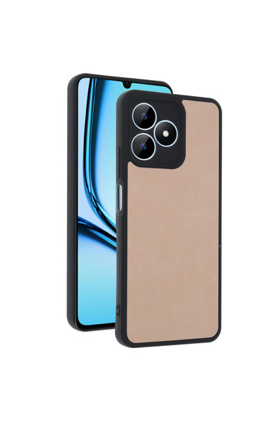 Twin Store غطاء جلدي لهاتف نوت 50 4G - لون بودرة