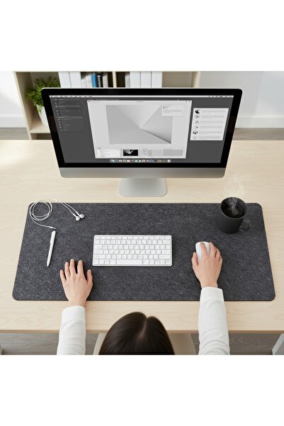 Next Craft Mouse Pad Desk Protector Felt Gamer Mat 3mm Anthracite Color 85X48 cm