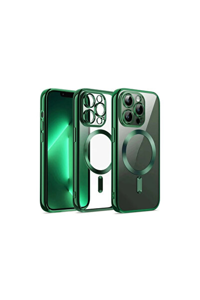 Twin Store غطاء آيفون 13 كروس مغناطيسي آمن - أخضر داكن