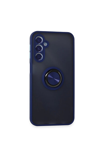 Twin Store غطاء سيليكون متوافق مع هاتف Galaxy M34 5G مع حلقة مونتريال - أزرق ...