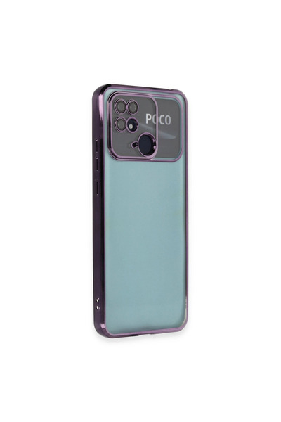 Twin Store Redmi 10C Case Silicone with Lens - Purple