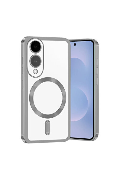 Twin Store غطاء جالاكسي S25 Edge Kross Magneticsafe - فضي