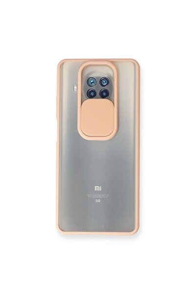 Twin Store حافظة هاتف Mi 10T Lite من السيليكون المنزلق لكاميرا Palm - وردي