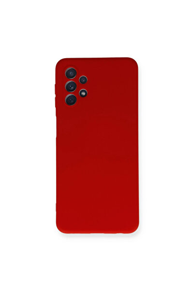 Twin Store حافظة جالاكسي A52 من السيليكون المخملي الداخلي - أحمر