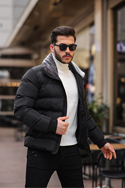 Rowsmen Men's Water Wind Rainproof Inflatable Hooded Inflatable Coat Coat Jacket