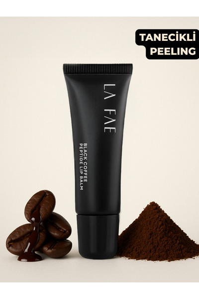 LA FAÉ BEAUTE Nemlendirici Parlatıcı Dudak Bakım Lip Balm Black Coffee SPF20 Peptit Hyaluronik Asit Vitamin E